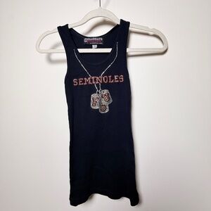 Collegiate Fashionista Black Tank Top